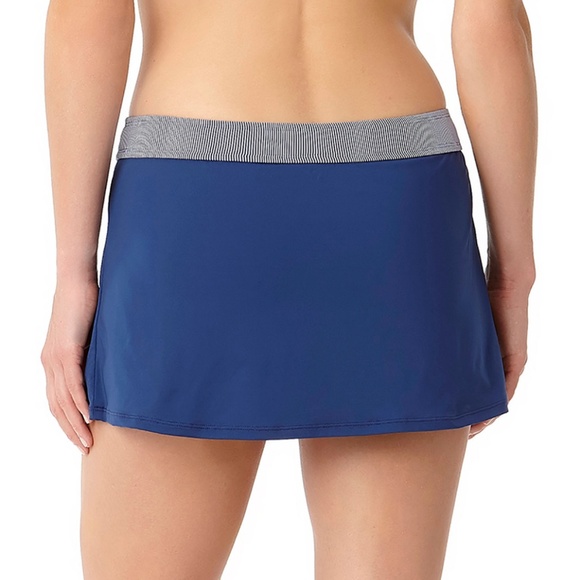 Liz Claiborne Swim Skirt Blue Stripe - Picture 2 of 2